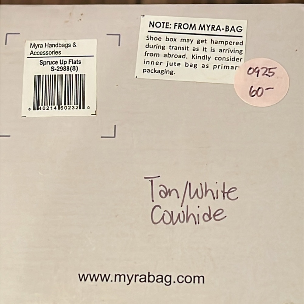 🐄 NWT Myra brand leather and cow hide“Spruce-Up” style flats - Picture 3 of 13